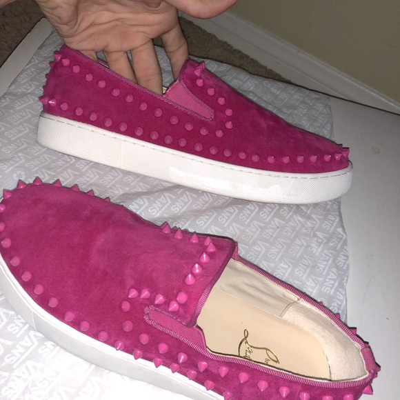 Christian Louboutin Pink PIK Women’s Boat Shoes - Picture 3 of 5